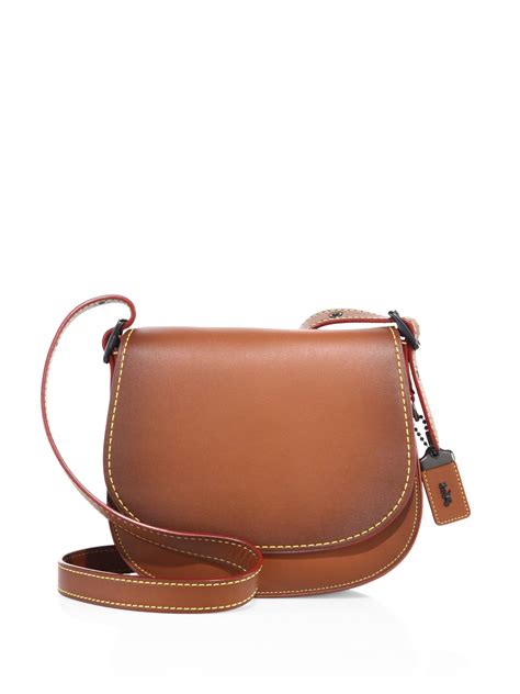 designer leather saddle bag